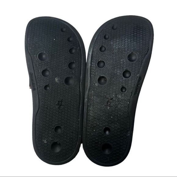 P448 Super Water Resistant Slide Sandal Women 37/6.5-7 Contoured Footbed Leopard - Picture 5 of 10